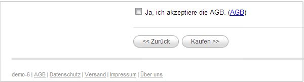 AGB Einbindung