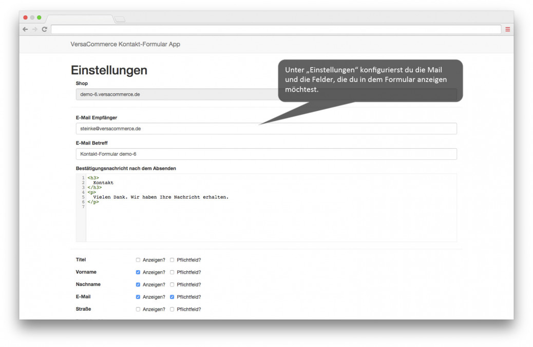 Inbox user interface