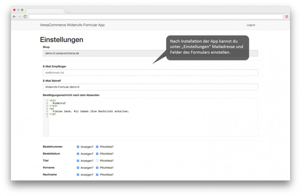 Inbox user interface
