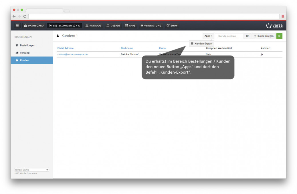 Inbox user interface