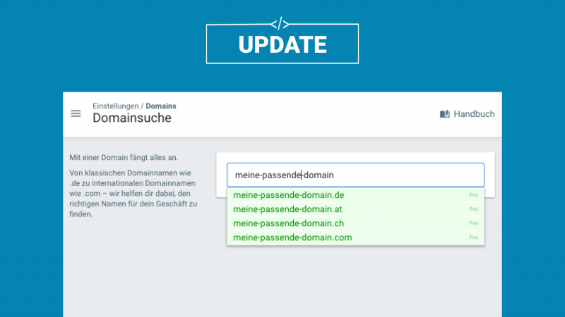 Verbesserte Domain-Suche