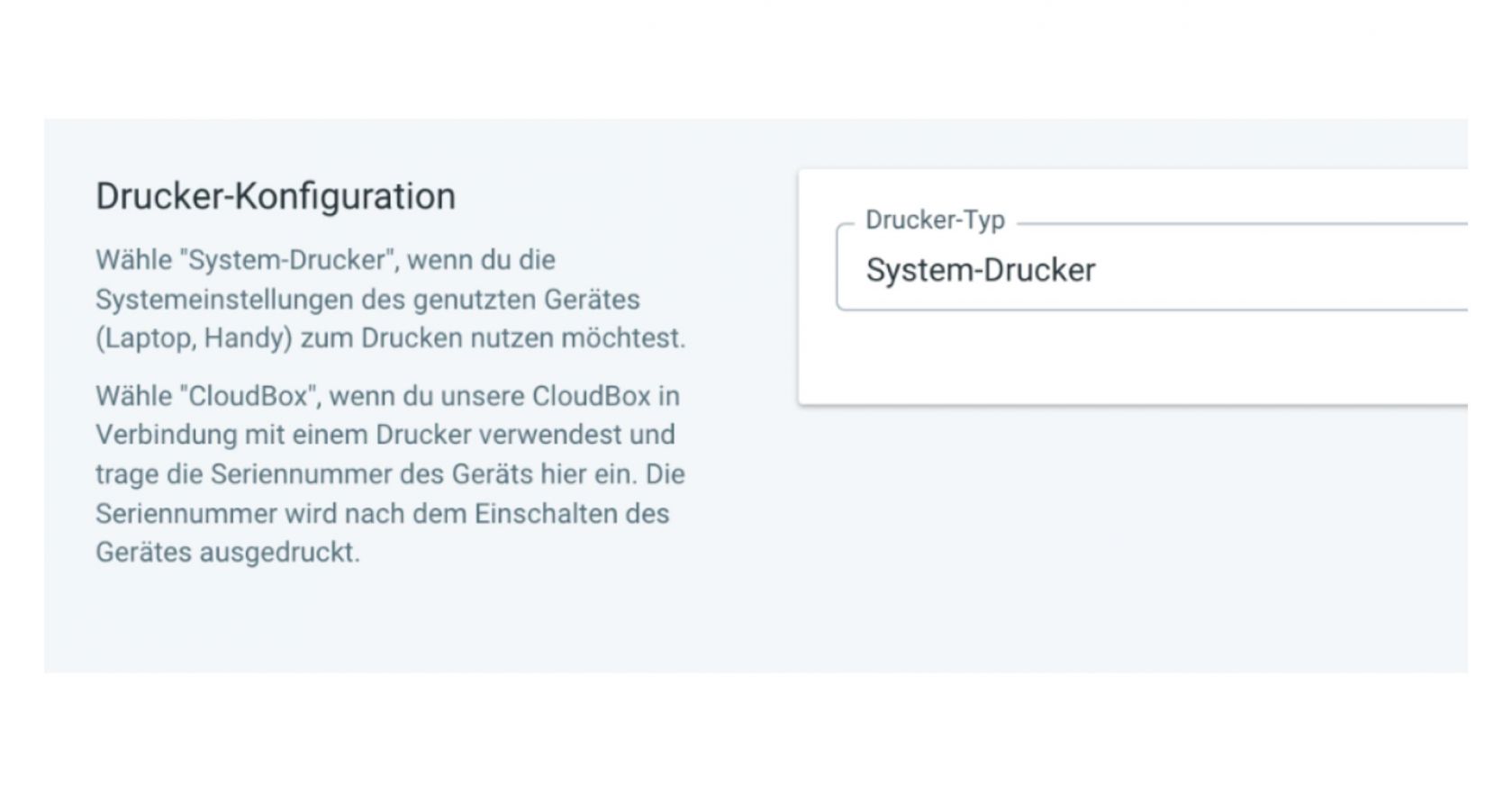 Belegdruck-Option 