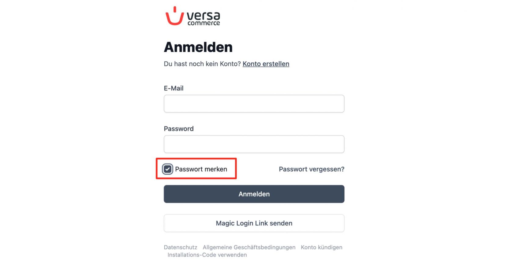 Erweiterte Passwort-merken-Funktion für dauerhaften Login