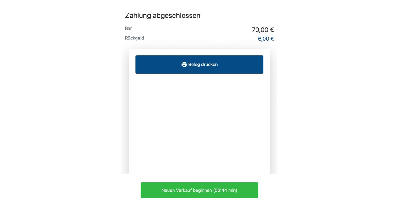 Verlängerter Countdown-Timer nach Verkaufsabschluss